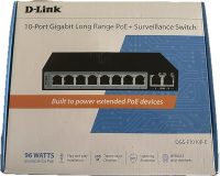 D-LINK 10-PORT GIGABIT LONG RANGE POE+SURVILLANCE SWITCH