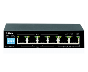 D-LINK 6-PORT 10/100 LONG RANGE POE+SURVILLANCE SWITCH