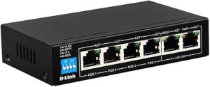 D-LINK 6-PORT GIGABIT LONG RANGE POE+SURVILLANCE SWITCH